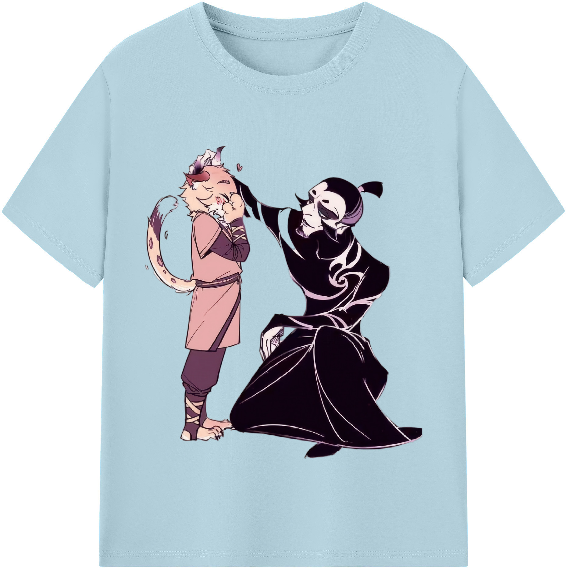 （画像用） Ne Zha 2 ナタ 魔童の大暴れ 綿100％半袖Tシャツ（フロントプリント）